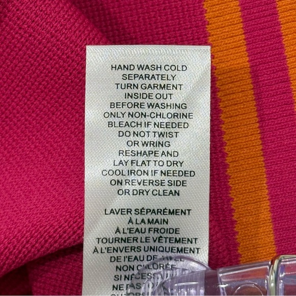 House of Harlow 1960 Knit Skirt Set Small Pink Orange Y2K Retro Two Piece Crop - Picture 7 of 9